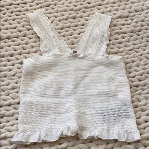 Urban outfitters smocked crop top